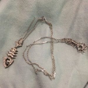 925 bone fish Diamond necklace